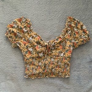Floral Ruffle Top